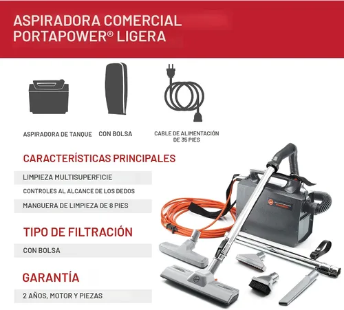 Miniatura 10 de Hoover CH30000 PortaPower Commercial aspiradora con contenedor liviana