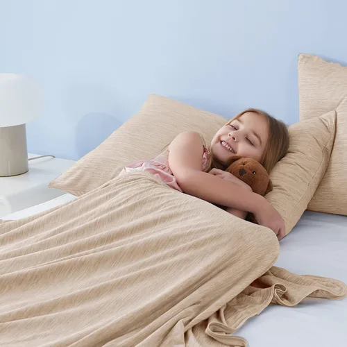 Miniatura 5 de Marchpower - Manta de enfriamiento para niños que duermen con calor, manta de lana fresca Arc-Chill con diseño de doble cara, fibra de enfriamiento