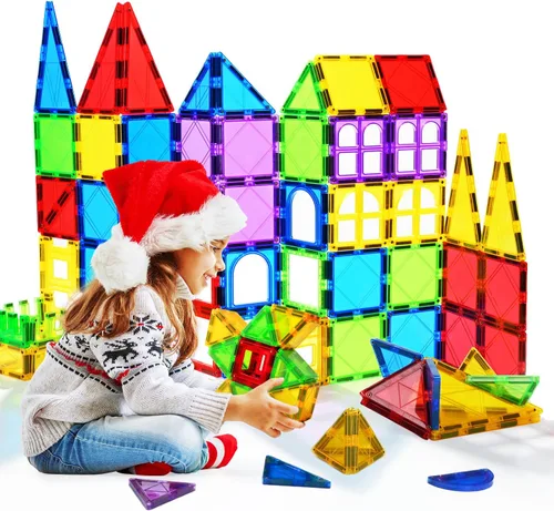 Miniatura 8 de MAGBLOCK Bloques Magnéticos - Azulejos Magnéticos Juguetes para Niños Pequeños Bloques de Construcción Magnéticos Conjunto de Imanes Preescolar