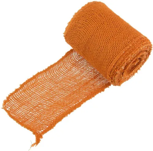 Miniatura 7 de JubileeYarn - Cinta de yute de arpillera para manualidades, 5.5 pulgadas x 10 yardas, color negro, 1 rollo