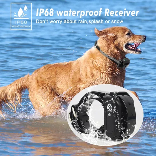 Miniatura 5 de Collar de entrenamiento eléctrico inalámbrico para perros 2 en 1, seguro y eficaz para vibrar/impactar, sistema de contención de mascotas, collar