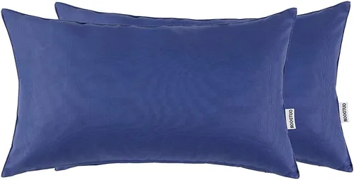 Miniatura 32 de MIULEE - Juego de 2 fundas de almohadas decorativas para exteriores, impermeables, cuadradas, para jardín, para cenador de primavera, tienda de Negro