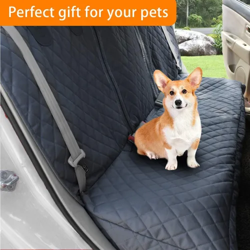 Miniatura 8 de Fundas de asiento de coche Honest Dog, funda de asiento para perro con solapa lateral para automóviles, camiones y SUV - Funda impermeable y Negro