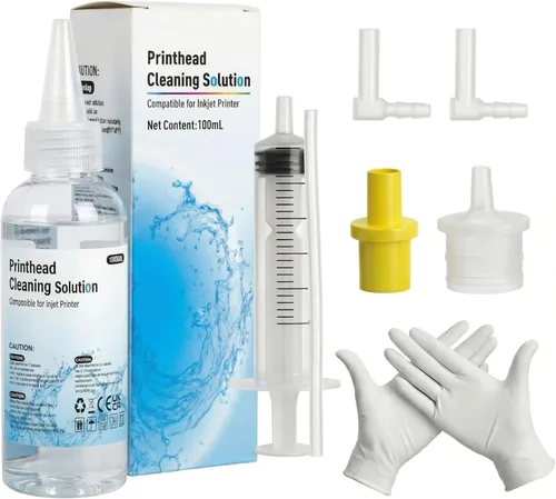 Kit de limpieza de cabezal de impresión para impresoras Epson EcoTank e impresoras de inyección de tinta HP Canon Brother 3.4 fl oz Solución de
