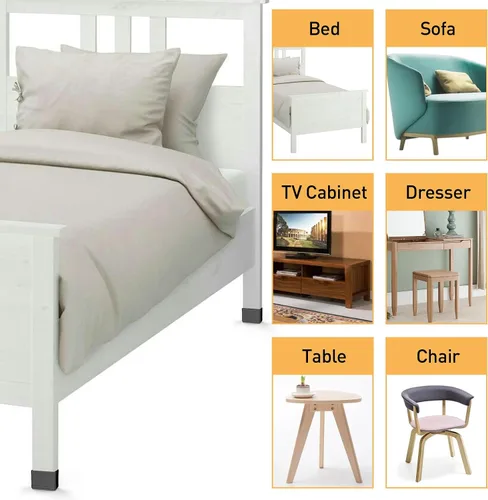 Miniatura 7 de Protectores de suelo rectangulares de 3/4 x 1.5 pulgadas para patas de silla, almohadillas antideslizantes para muebles, suelos de madera dura