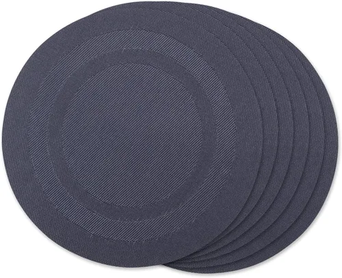 Miniatura 29 de DII PVC Tabletop Collection Woven Indoor / Outdoor - Juego de manteles individuales, 13x17.25, aguamarina, 6 piezas