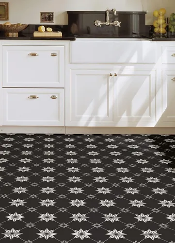 Miniatura 5 de FloorPops Azulejos Rigel negros adhesivos para el suelo, FP3990