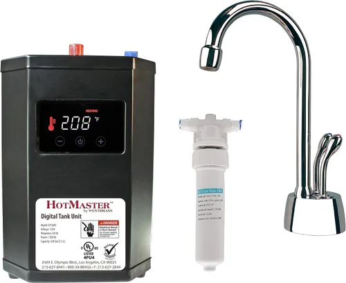 Miniatura 12 de Westbrass DT1F272-62 Develosah - Grifo dispensador instantáneo de agua fría y caliente de 9 pulgadas con sistema de tanque digital HotMaster