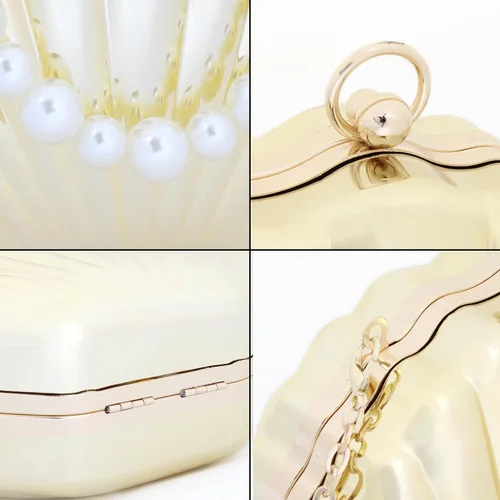 Miniatura 7 de Women Mini Seashell Evening Clutch Top-Handle Bag Cross-body Bag
