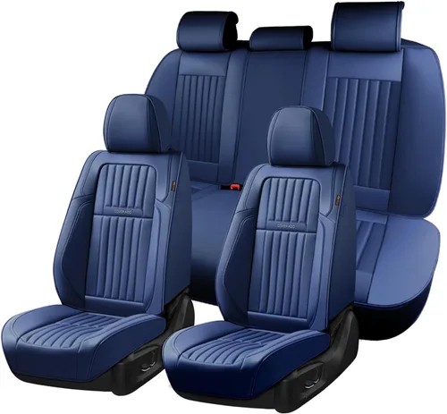 Miniatura 14 de Coverado Fundas de Asiento Delantero para Automóvil, 2 Piezas Fundas de Asiento de Cuero para Automóviles, Protector de Asiento de Automóvil Solo