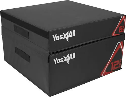 Miniatura 10 de Yes4All Caja pliométrica ajustable de espuma suave, entrenador de saltos - Para ejercicios pliométricos y acondicionamiento, múltiples variaciones