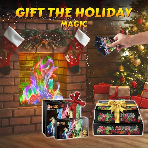 Miniatura 6 de HGD (Paquete de 28) Paquetes de Cambio de Color de Fuego de Hoguera Mágica para Hoguera - En Realidad 30pk Bono 2 Gratis, Chimenea