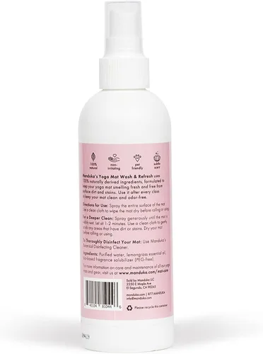 Miniatura 2 de Manduka Limpiador y Refrescante para Esterilla de Yoga – Aerosol de limpieza de esterilla de yoga de aceite esencial 100% natural, limpiador