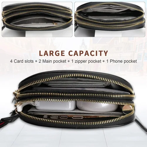 Miniatura 3 de APHISON Fanny Packs for Women Belt Bag Crossbody Bags for Women Mini Everywhere Fashion Waist Bag Vegan Leather Purse with Adjustable Strap