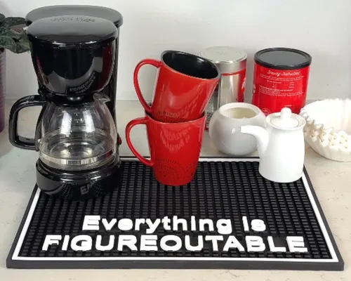 Miniatura 9 de Tapete de barra de café para encimera, tapete grande de barista de 18 x 12 pulgadas, tapete de café, decoración de cocina y accesorios para barra