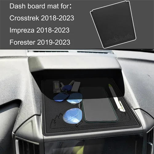 Miniatura 7 de Alfombrilla Cubierta de Tablero Dashboard para Accesorios Subaru Forester 2019-2023 2024 Subaru Crosstrek Impreza 2018-2023 Almohadilla