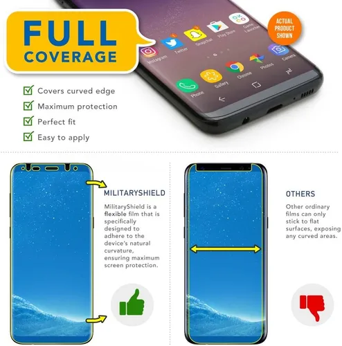 Miniatura 2 de Protector de pantalla para Samsung Galaxy S8 Repuestos Armorsuit – Galaxy S8 Vida militaryshield [compatible con carcasa]