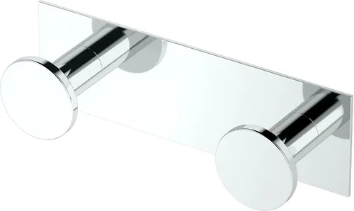 Gatco 1284 Glamour - Gancho doble de 2 ganchos, gancho montado en la pared para toallas de baño, batas y abrigos, base de montaje de 6.5 pulgadas,