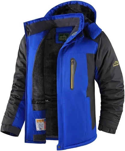 Miniatura 3 de Chaqueta de esquí de invierno impermeable para hombre, resistente al viento, engrosado, aislado, traje de esquí para escalada al aire