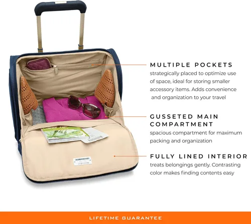 Miniatura 3 de Briggs & Riley Spinner, Azul Marino, 16-inch Baseline Cabin Bag, Cabina giratoria
