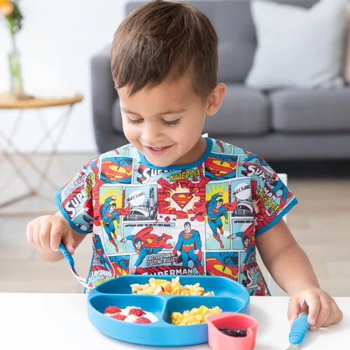 Miniatura 4 de Bumkins Baberos para bebés y niños pequeños, baberos para niñas y niños, grandes para 1-3 años, babero impermeable de manga corta para niños