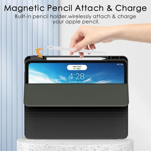Miniatura 6 de Soke Funda para Nuevo iPad Air de 13 Pulgadas (M3 2025/M2 2024) con Soporte para Lápiz, [Activación/Suspensión Automática + Protección de Cámara]
