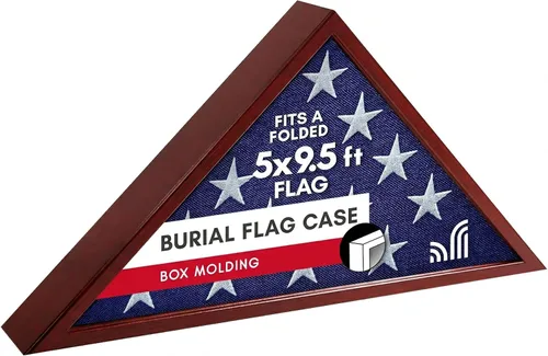 Miniatura 12 de Americanflat Vitrina grande de bandera – Se adapta a banderas de entierro plegadas de 5 x 9.5 pies – Colección Silhouette – Caja de exhibición