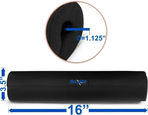 Miniatura 5 de Yes4All Ergonomic Foam Bar Pad, Olympic Barbell Squat & Neck Pad for Squats, Hip Thrusts & Weight Lifting Bar B. Almohadilla de barra