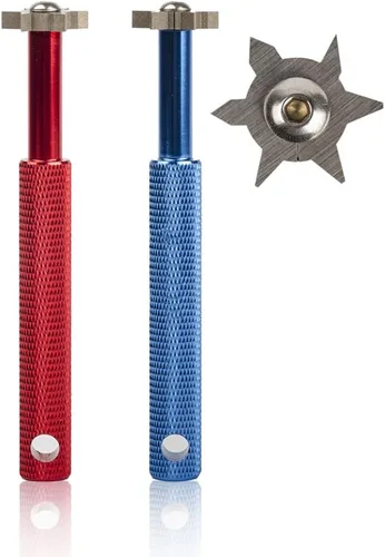 Miniatura 14 de HIFROM Afilador de ranuras con 6 cabezales – Afilador de ranuras para palos de golf, herramienta de reranurado y limpiador para todos los hierros