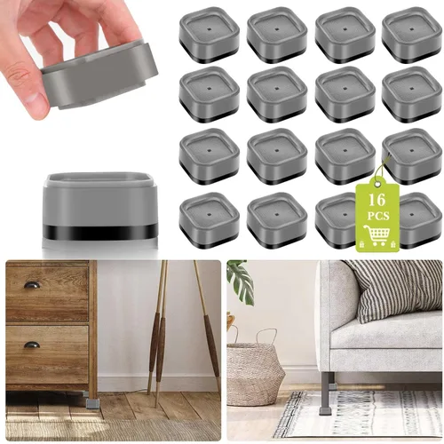 Miniatura 54 de Paquete de 12 elevadores de muebles de 1, 2 o 3 pulgadas, elevadores de cama ajustables resistentes para mesa, escritorio, sofá, silla, gabinete