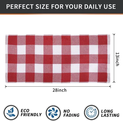 Miniatura 6 de Mordimy Toallas de cocina 100% algodón con tejido de gofre, 13 x 28 pulgadas, paños de cocina súper suaves y absorbentes para secar platos, paquete