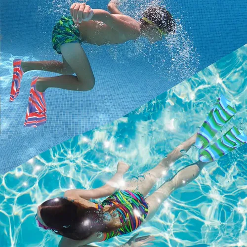Miniatura 8 de Swimming Training Fins,Kids Swim Fins,Comfortable Swimming Flippers Suitable for Children,Beginners,Girls,Boys,Adults