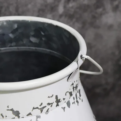 Miniatura 4 de Lata de leche de metal con diseño de vaca de granja, jarrón grande galvanizado para decoración de cocina y baño, 11 pulgadas