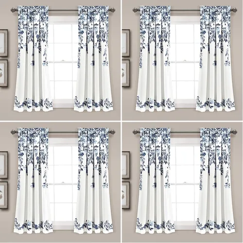 Miniatura 9 de Lush Decor Tanisha - Cortinas para oscurecer la habitación, diseño floral de vid impreso, juego de paneles de ventana (par), 52 pulgadas de ancho x