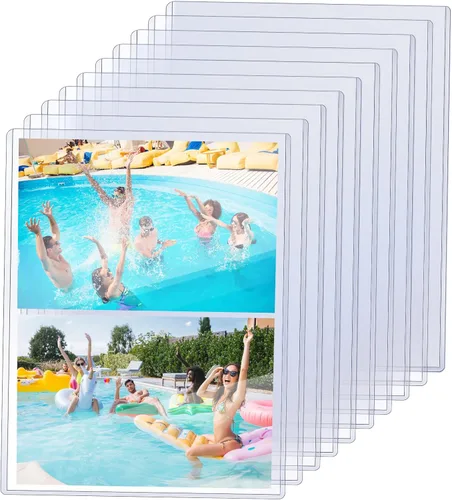 10 fundas rígidas para tarjetas de 5 x 7 pulgadas, protectores rígidos para tarjetas, protectores de hojas de páginas, de plástico duro, carga
