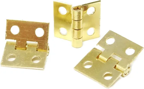 Miniatura 6 de Honbay Bisagras de casa de muñecas en miniatura, joyero, accesorios de hardware pequeño con 200 tornillos (dorado)