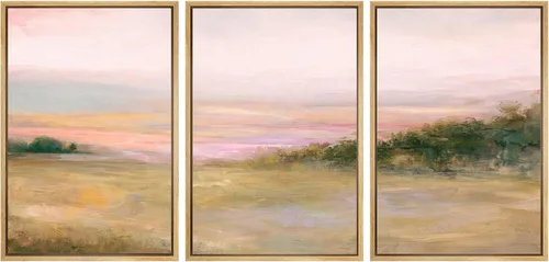 Miniatura 96 de SIGNWIN Lienzo enmarcado para pared, juego de arte tranquilo con reflejo de lago, acuarela, montaña y agua, ilustraciones modernas, arte abstracto