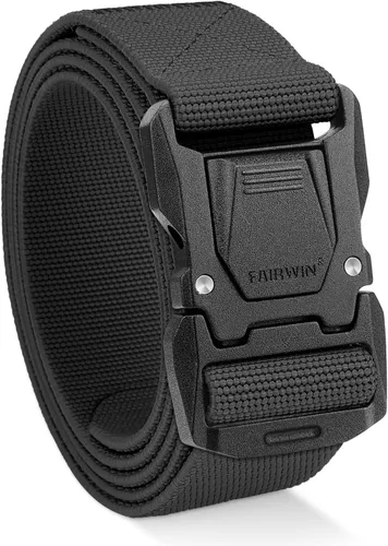 Miniatura 14 de FAIRWIN Tactical Belt Men, 1.5" Stretch Nylon Web Military Hiking Rigger Work Belts with Quick-Release Seatbelt Buckle