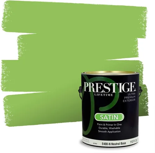 Miniatura 157 de PRESTIGE Pintura exterior e imprimación en uno, aloe, plano, 1 galón