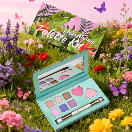 Miniatura 2 de Color Nymph Maquillaje de ojos y mejillas para niñas, paleta de sombras de ojos, rubor e iluminador para adolescentes y adolescentes, ideal