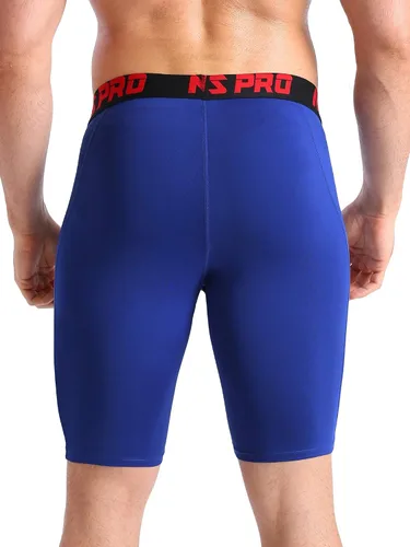 Miniatura 5 de NELEUS Paquete de 3 pantalones cortos de compresión para correr con bolsillos para hombre