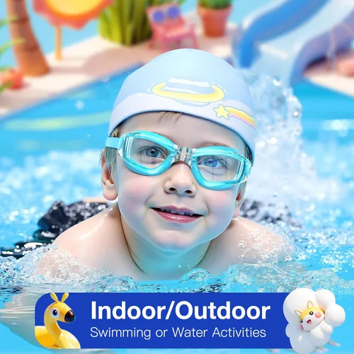 Miniatura 7 de Braylin Gafas de natación para niños, paquete de 2 gafas de natación para niños, adolescentes, niños o niñas, gafas de natación para piscina