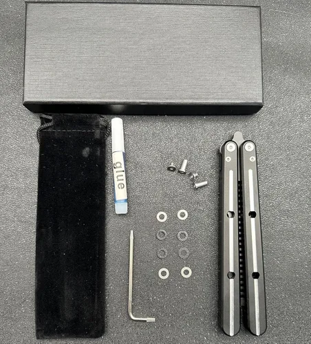 Miniatura 2 de Entrenador de práctica de peine de acero inoxidable para principiantes sin afilar hoja plegable conjunto de herramientas