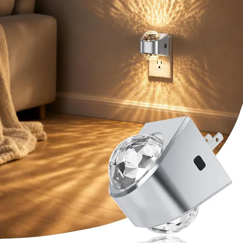 Miniatura 17 de JandCase Luces nocturnas enchufables a la pared, proyector de estrellas, luz nocturna de galaxia automática 3CCT, enchufe con sensor de luz