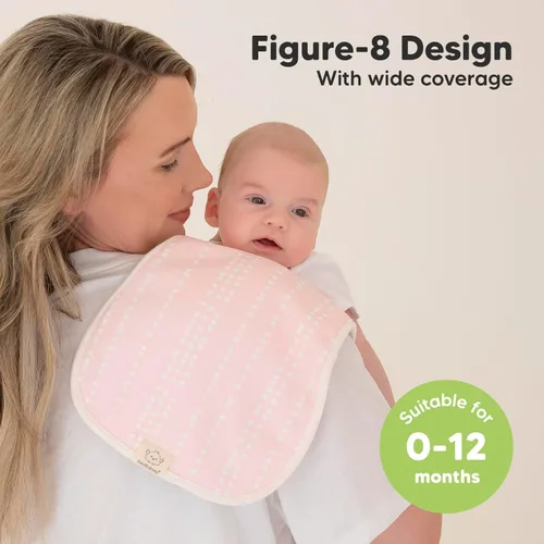 Miniatura 3 de Paños orgánicos para eructos para bebés niños y niñas, paquete de 5 paños de algodón súper absorbentes para bebés, trapos suaves y afelpados