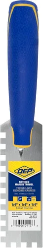 Miniatura 8 de QEP 1/4 pulg. x 1/4 pulg. x 1/4 pulg. Llana para Pisos con Empuñadura Cómoda y Muesca Cuadrada con Margen con Gancho para Balde, Plateada (42114)