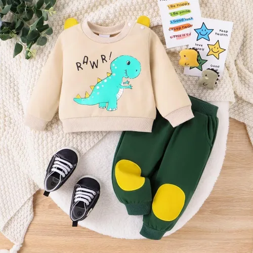 Miniatura 17 de Ropa para bebé niño pequeño, conjuntos de otoño e invierno, sudadera de manga larga con oso y pantalones, conjunto de 6 meses a 2 años