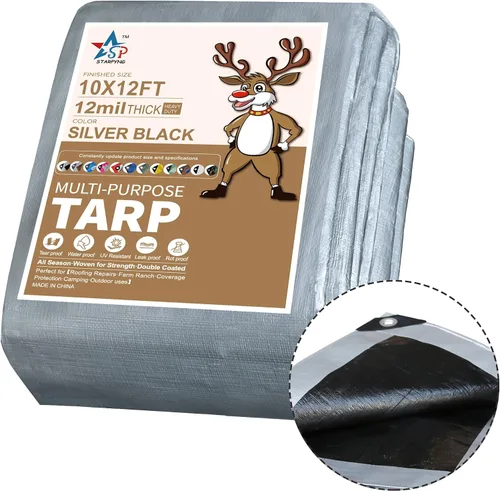 Miniatura 15 de STARPYNG -Lona de polietileno resistente, impermeable, resistente a los rayos UV, resistente a la intemperie, para automóviles, barcos, patios