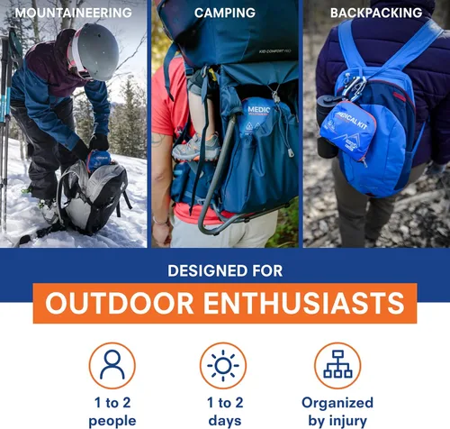 Miniatura 2 de Adventure Medical Kits Mountain Series Medical Kit – Senderista – Kit de primeros auxilios médicos de emergencia – para 2 personas durante 2 días