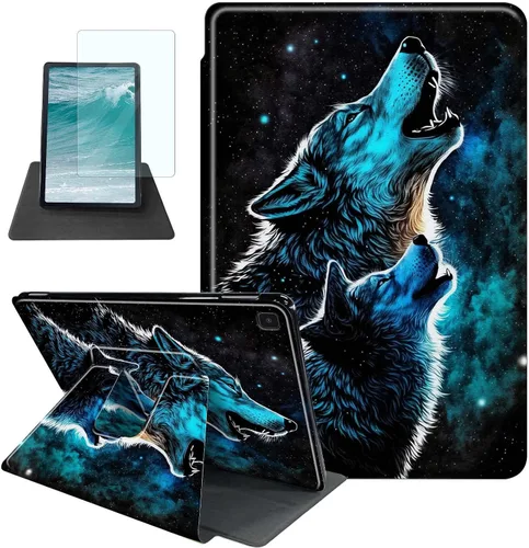 Miniatura 31 de Rossy Funda para Samsung Galaxy Tab A7 Lite de 8.7 pulgadas 2021 (SM-T220/T225/T227) + protector de pantalla giratorio de 360 grados con soporte
